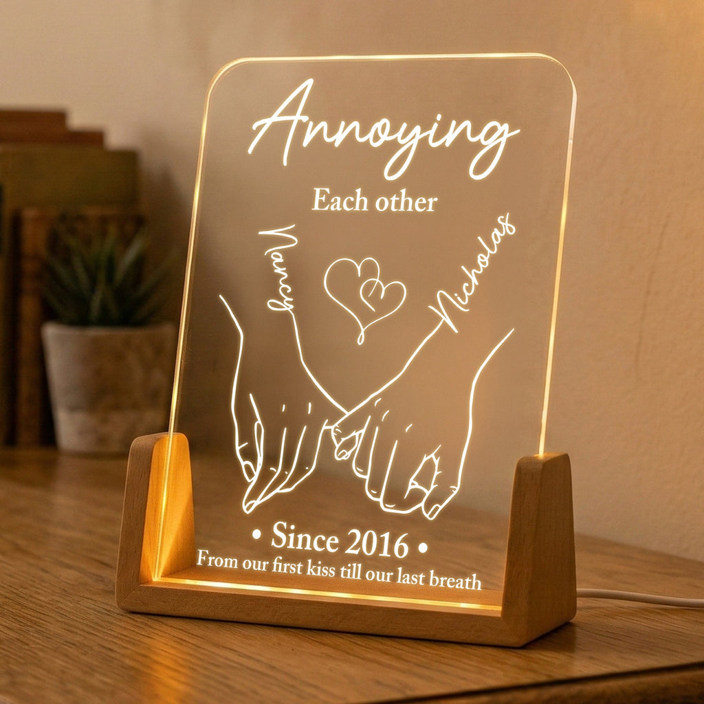 From Our First Kiss Till Our Last Breath Anniversary Gift For Her, Him - Personalized Night Light
