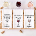 Funny Ahcohol, Wine Gift For Wine Lover, Cocktail Lover Hostess Gift, Girls Night Gift - Personalized Kitchen Towel