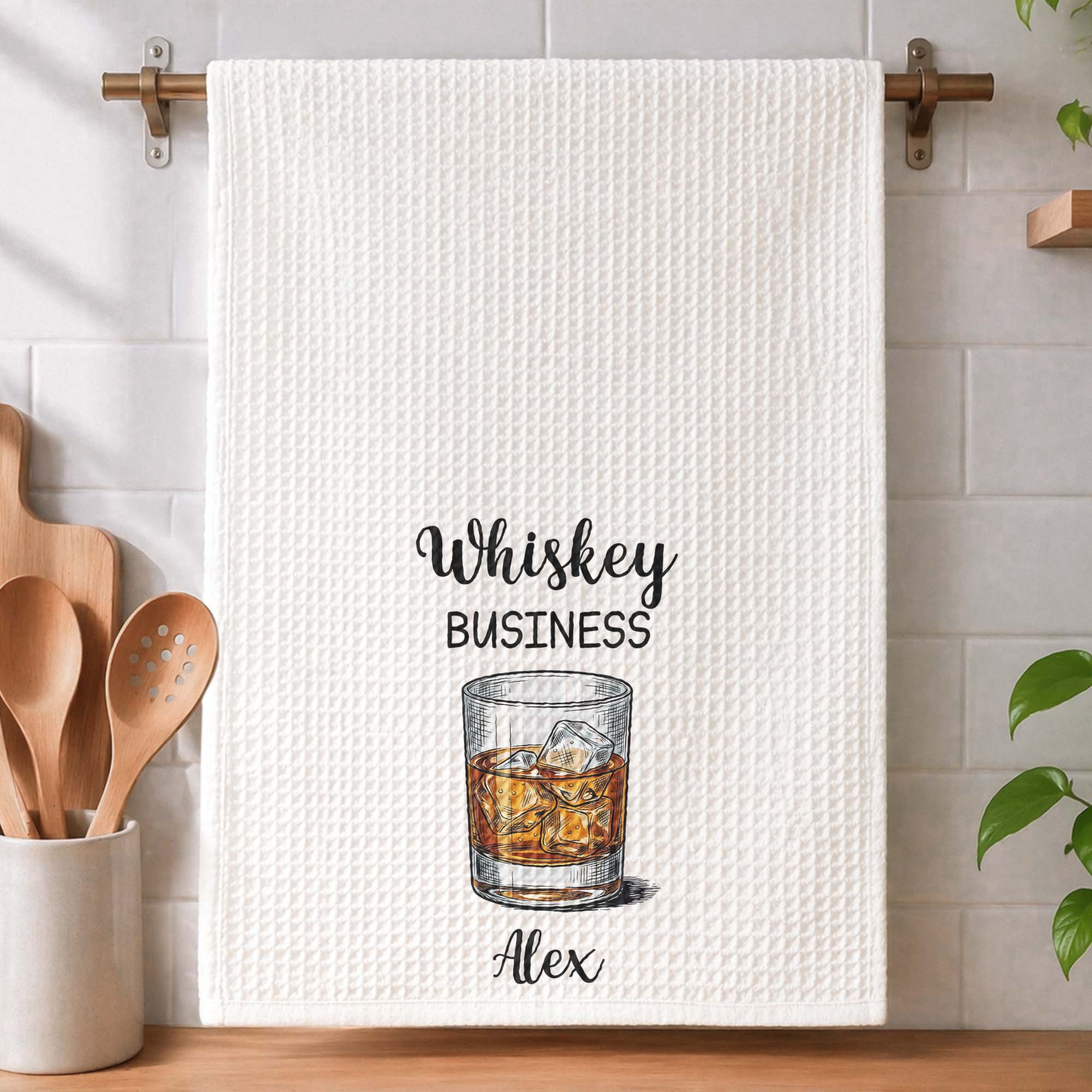 Funny Ahcohol, Wine Gift For Wine Lover, Cocktail Lover Hostess Gift, Girls Night Gift - Personalized Kitchen Towel
