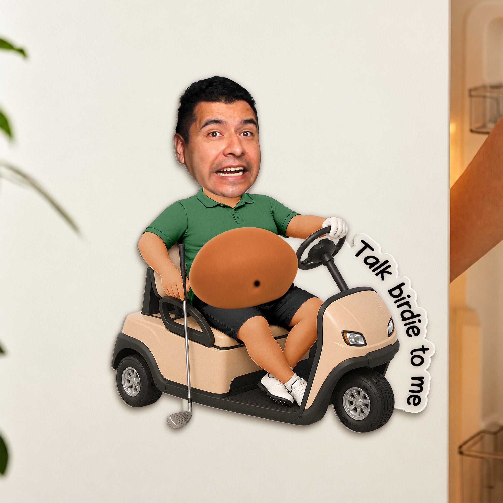 Funny Custom Face For Golf Lovers, Golf Buddy, Husband, Dad - 3D Squishy - Personalized Fridge Magnet