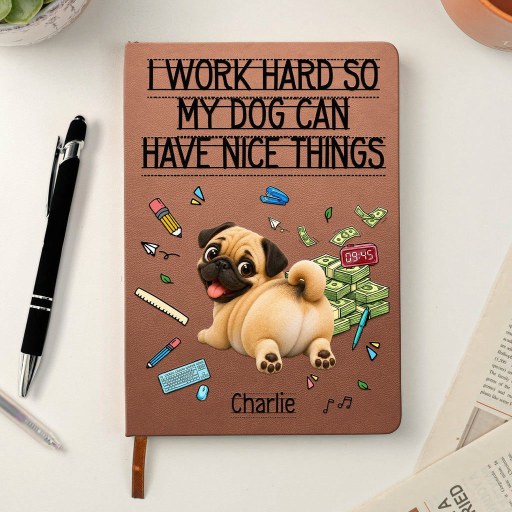 Funny Gift For Dog Lover Coworkers Working Hard For Their Dogs - Personalized Journal