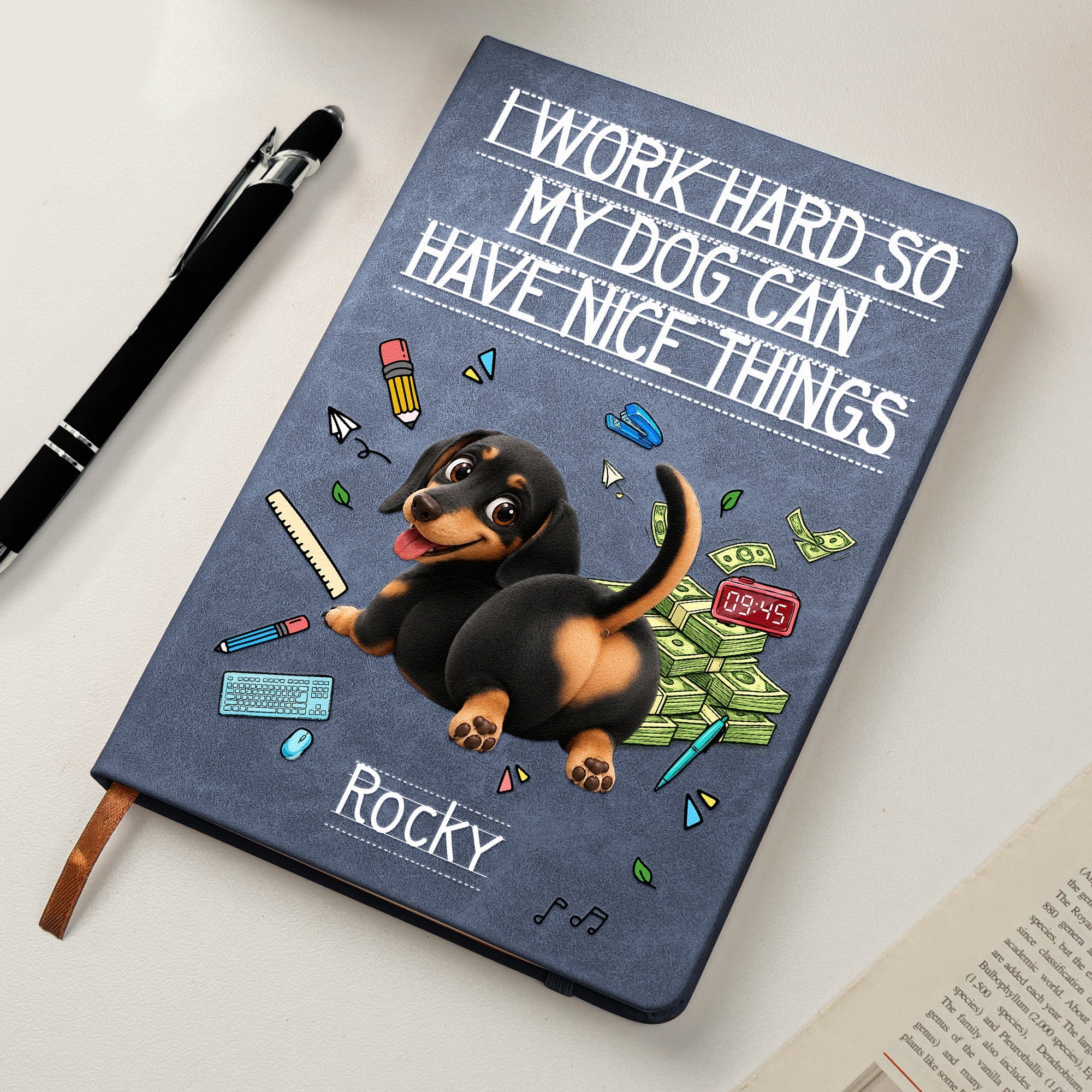 Funny Gift For Dog Lover Coworkers Working Hard For Their Dogs - Personalized Journal
