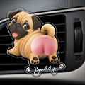 Funny Squishy Big Butt Gift For Dog Lover - Personalized Car Vent Clip