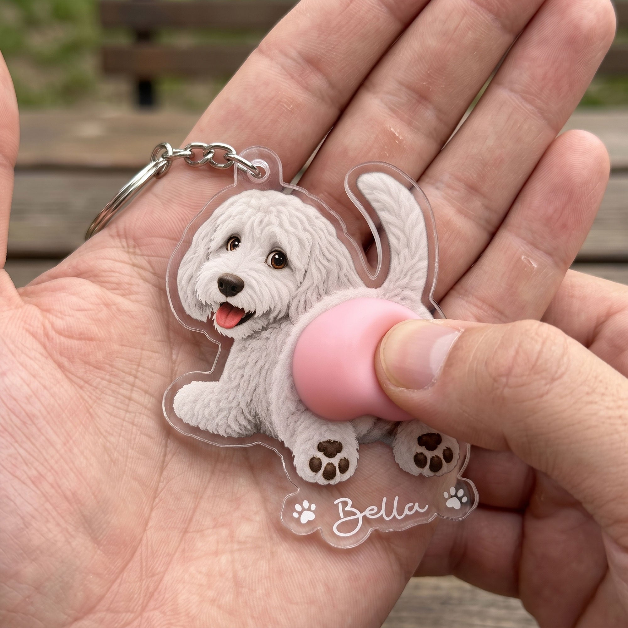 Funny Squishy Big Butt Gift For Dog Lover - Personalized Keychain