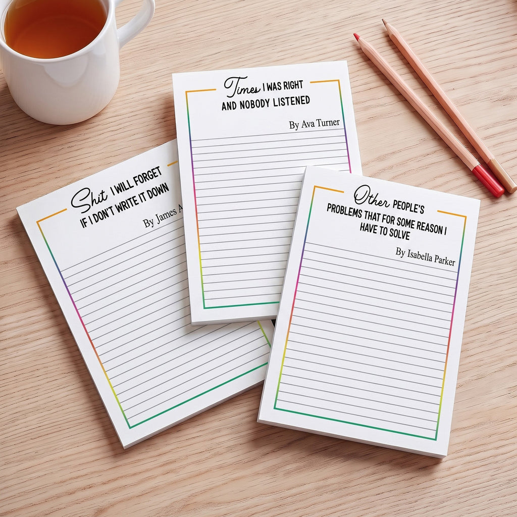Funny Stationery, Funny Coworker Bulk Gifts For Teacher, Boss - Personalized Notepad