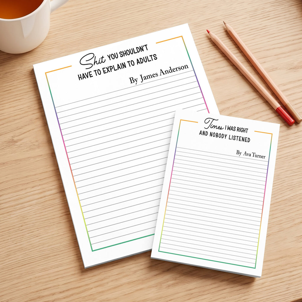 Funny Stationery, Funny Coworker Bulk Gifts For Teacher, Boss - Personalized Notepad