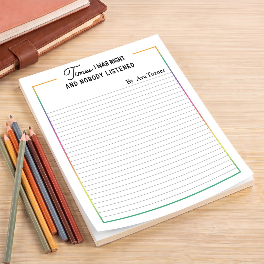 Funny Stationery, Funny Coworker Bulk Gifts For Teacher, Boss - Personalized Notepad