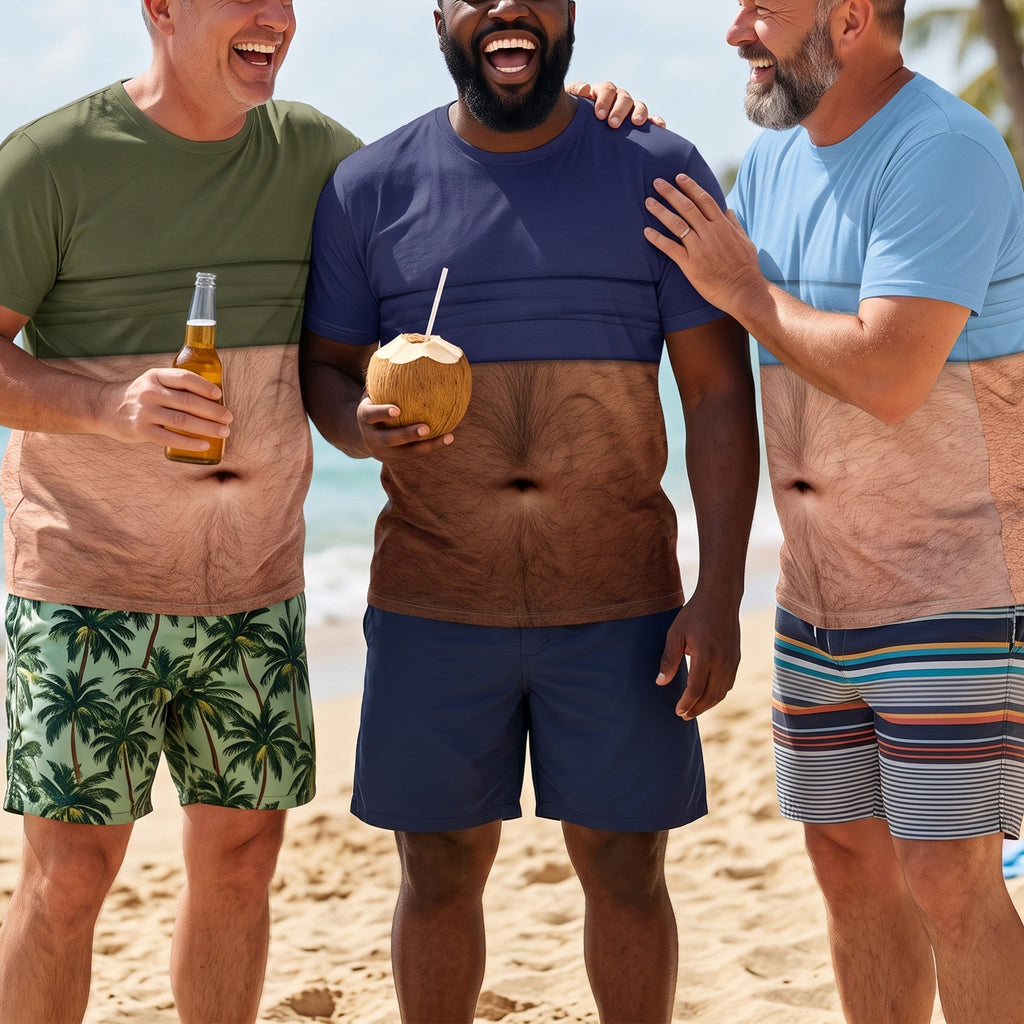 Gag Gift For Him, Funny Belly For Men, Dad Bod, Muscle, Beer Belly Hilarious Party - Personalized Shirt