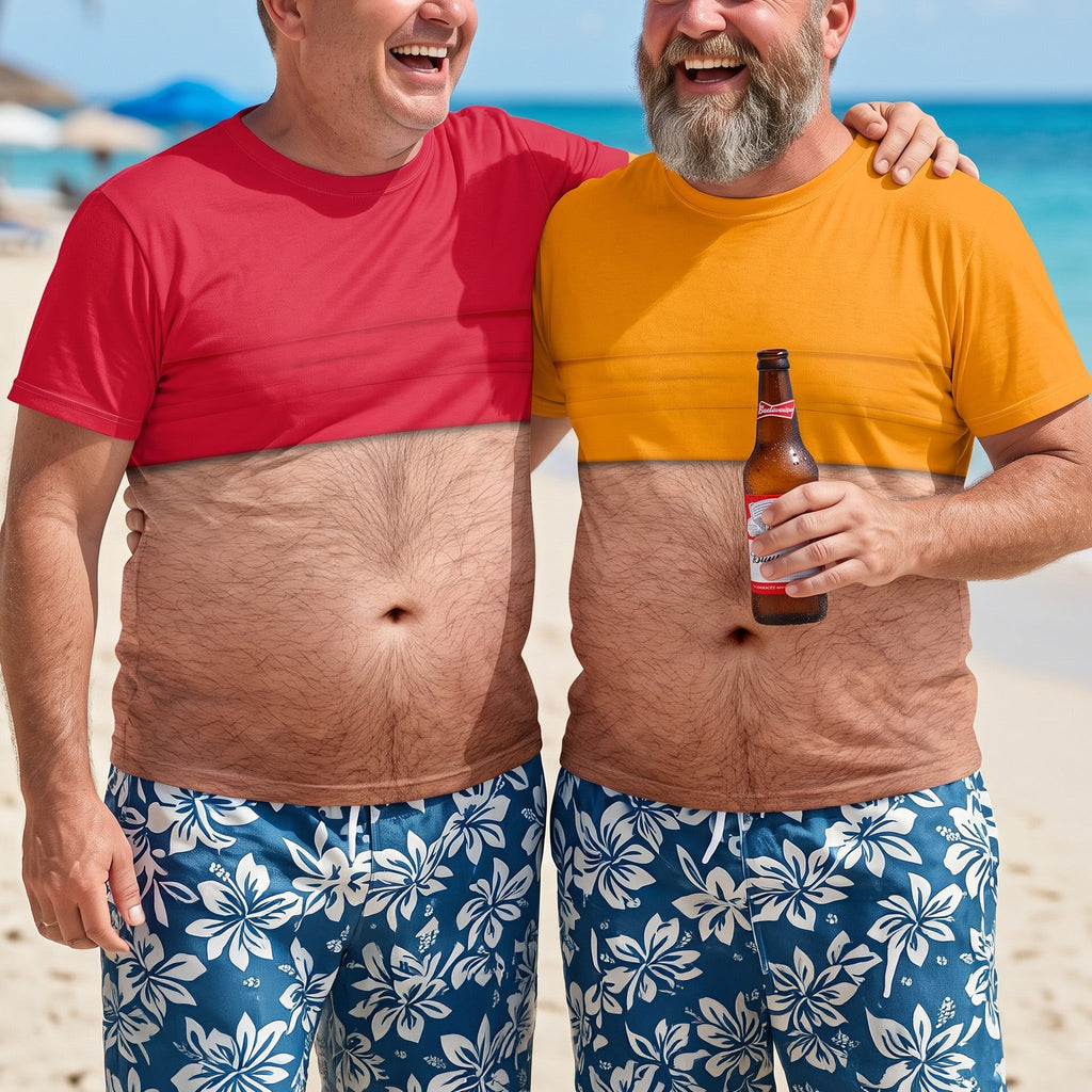 Gag Gift For Him, Funny Belly For Men, Dad Bod, Muscle, Beer Belly Hilarious Party - Personalized Shirt