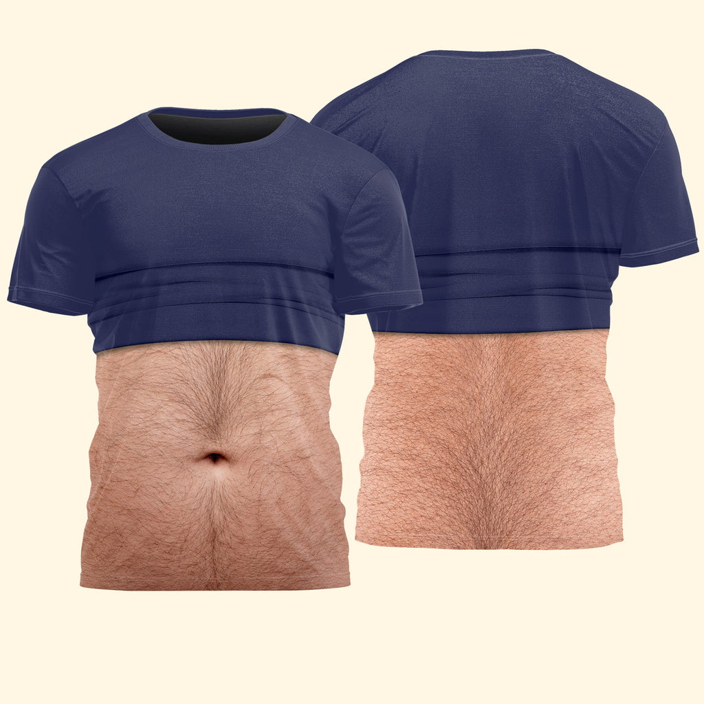 Gag Gift For Him, Funny Belly For Men, Dad Bod, Muscle, Beer Belly Hilarious Party - Personalized Shirt