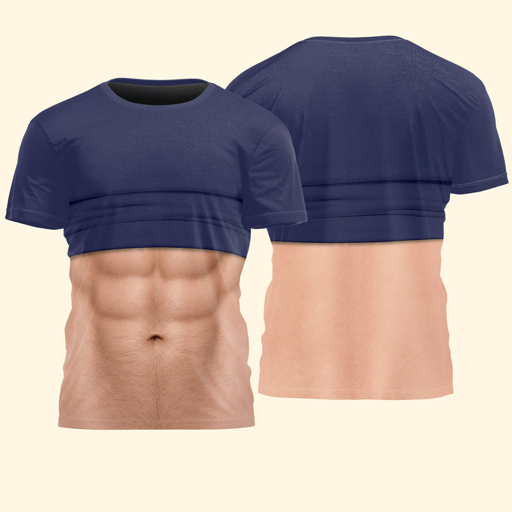 Gag Gift For Him, Funny Belly For Men, Dad Bod, Muscle, Beer Belly Hilarious Party - Personalized Shirt