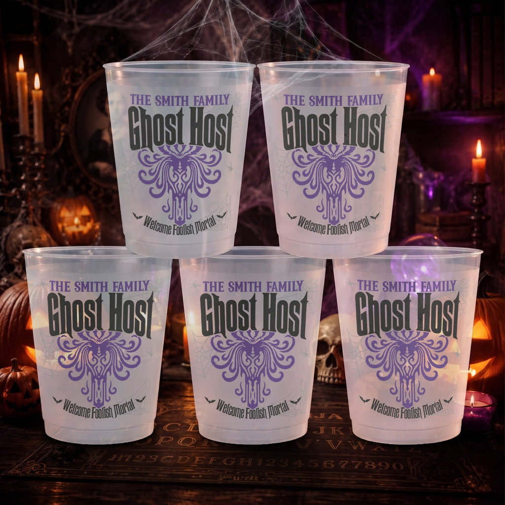 Ghost Host Halloween Party Favor - Personalized Cups