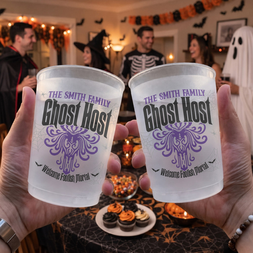 Ghost Host Halloween Party Favor - Personalized Cups