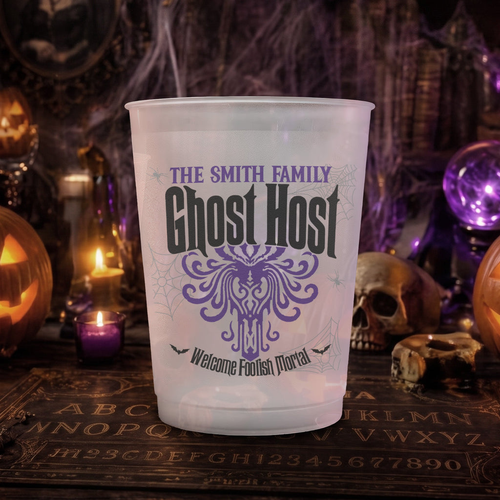 Ghost Host Halloween Party Favor - Personalized Cups