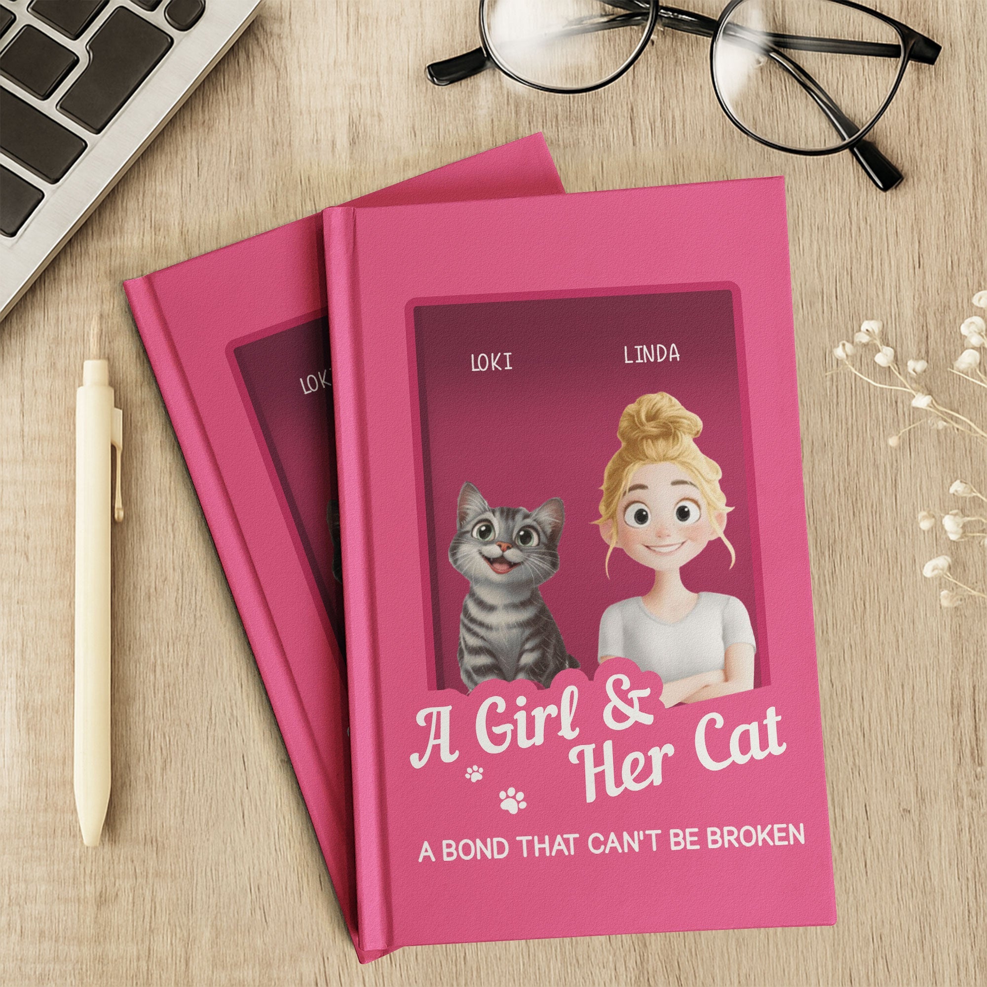 Gift For Cat Lover Stationery Toy Box Style - Personalized Journal