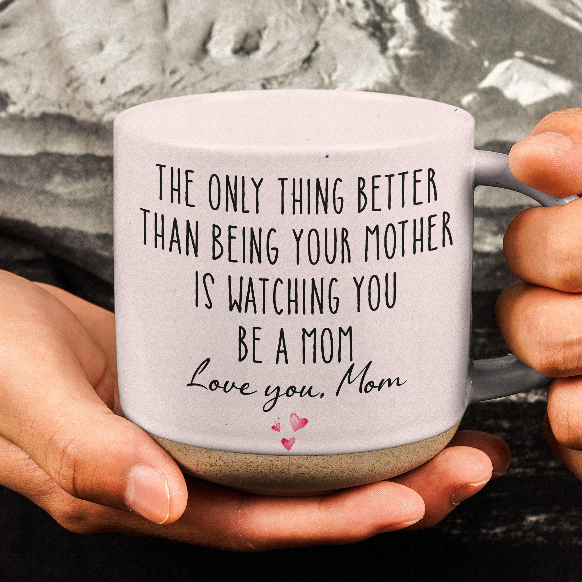 Gift For Son Daughter Gift For New Dad Mom Custom Photo Watercolor - Personalized Mug