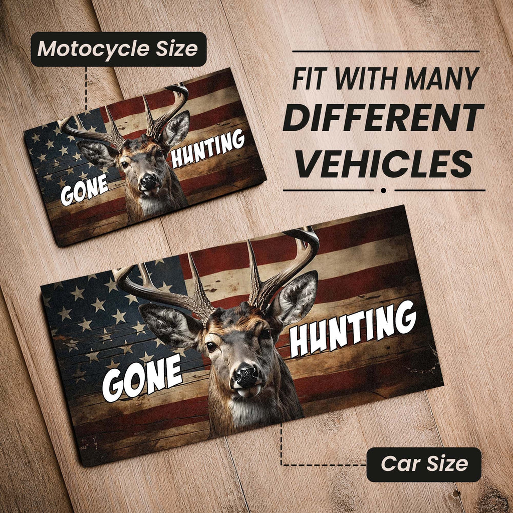 Gone Fishing, Gone Hunting - Custom License Plate