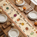 Grandkids Make Life More Grand Autumn Vibes - Personalized Table Runner