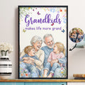 Grandkids Make Life More Grand Watercolor - Personalized Poster
