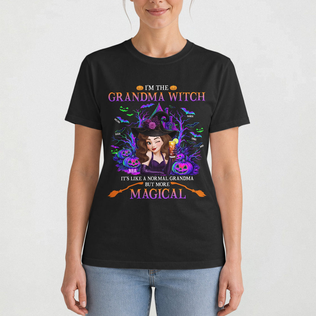 Grandma Witch Like A Normal Grandma But More Magical - Personalized Shirt