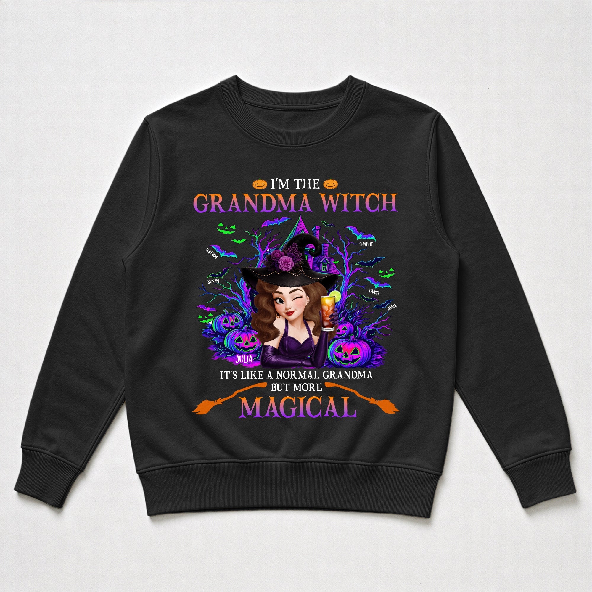 Grandma Witch Like A Normal Grandma But More Magical - Personalized Shirt