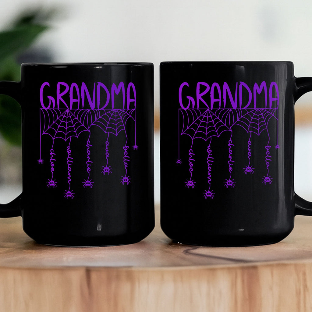 Grandma Spooky Spiders Web - Personalized Mug