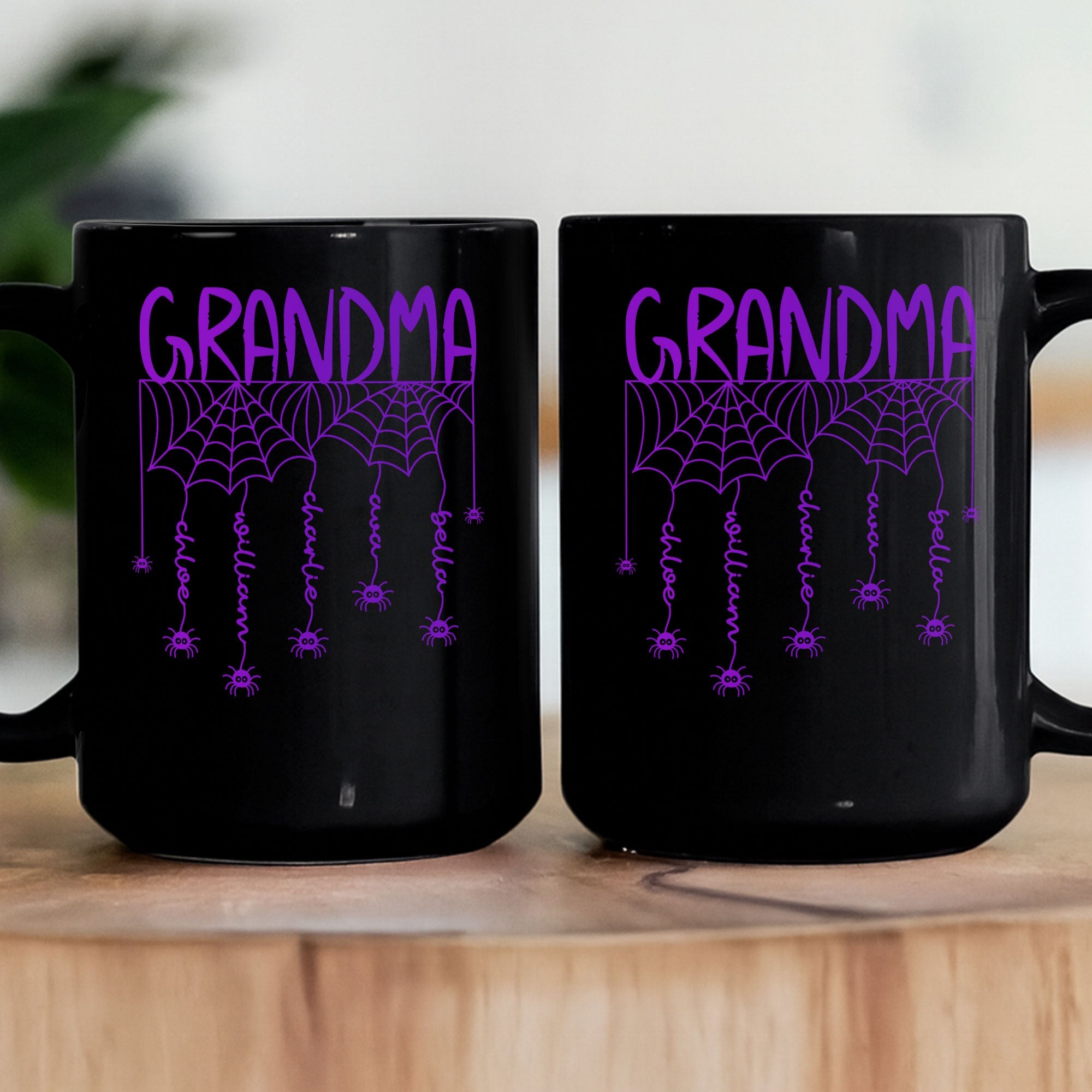 Grandma Spooky Spiders Web - Personalized Mug