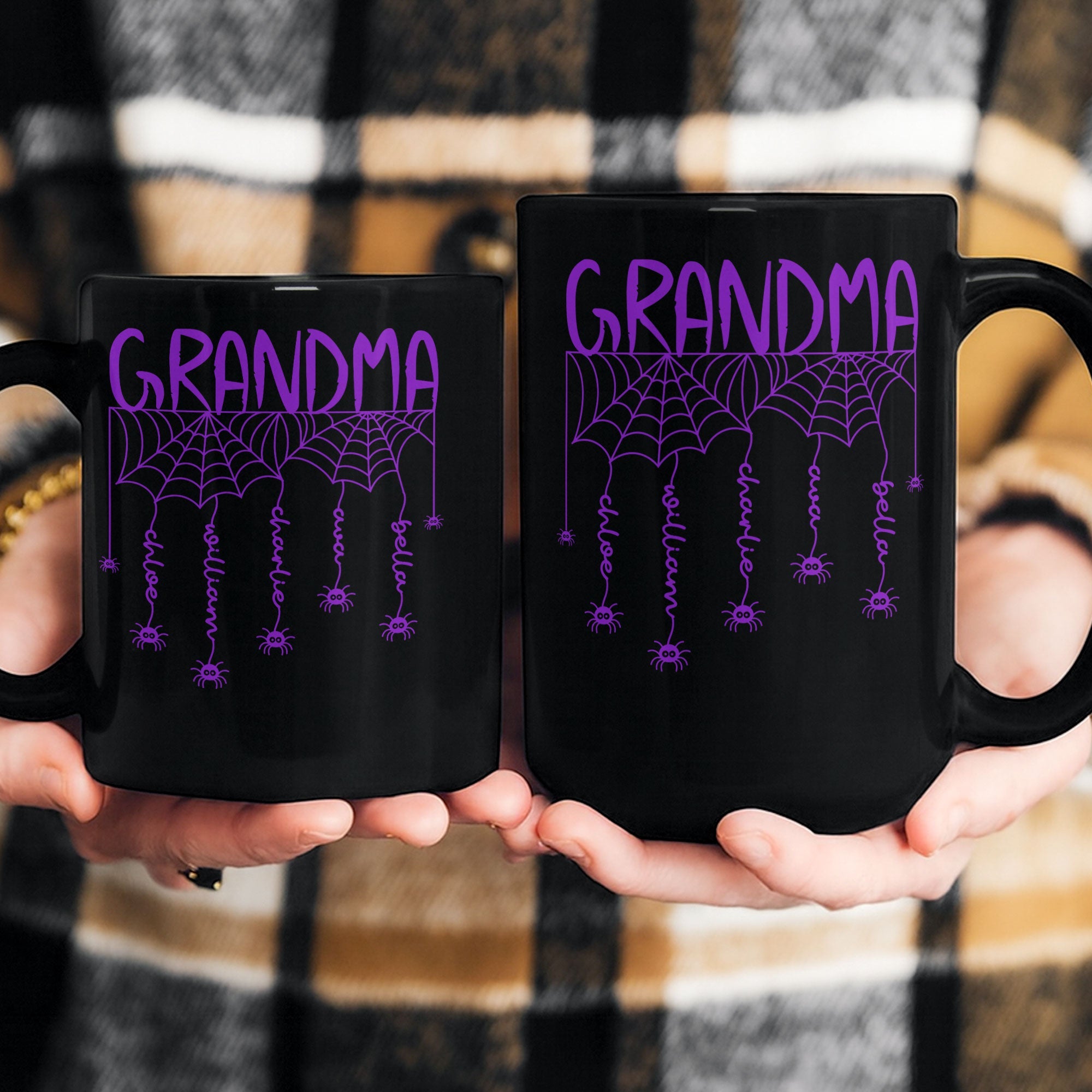 Grandma Spooky Spiders Web - Personalized Mug