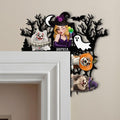 Halloween Door Corner Witch And Pets Home Decor - Personalized Door Corner Decor