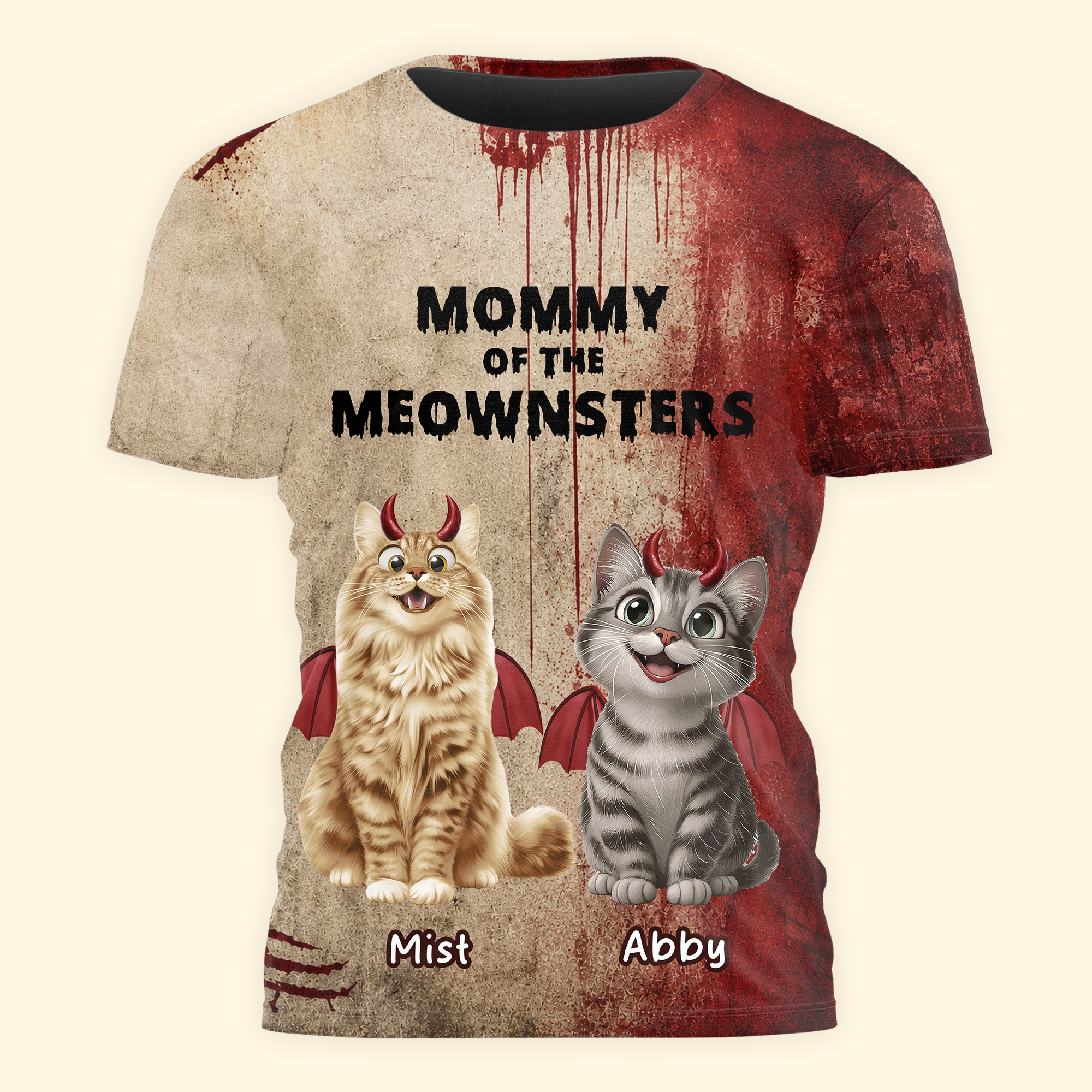Halloween Gift For Cat Lovers Mommy Daddy Of The Meownsters - Personalized Shirt