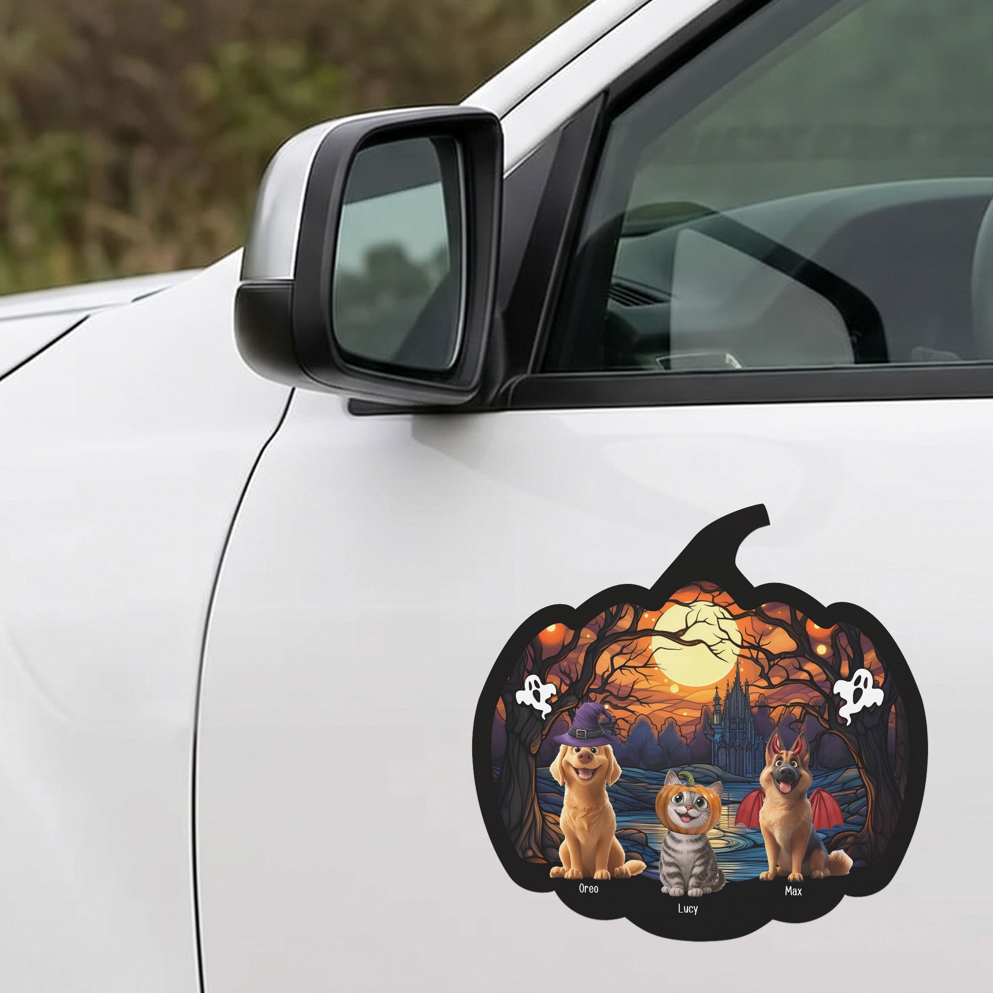 Happy Halloween Pumpkin - Personalized Bumper Sticker
