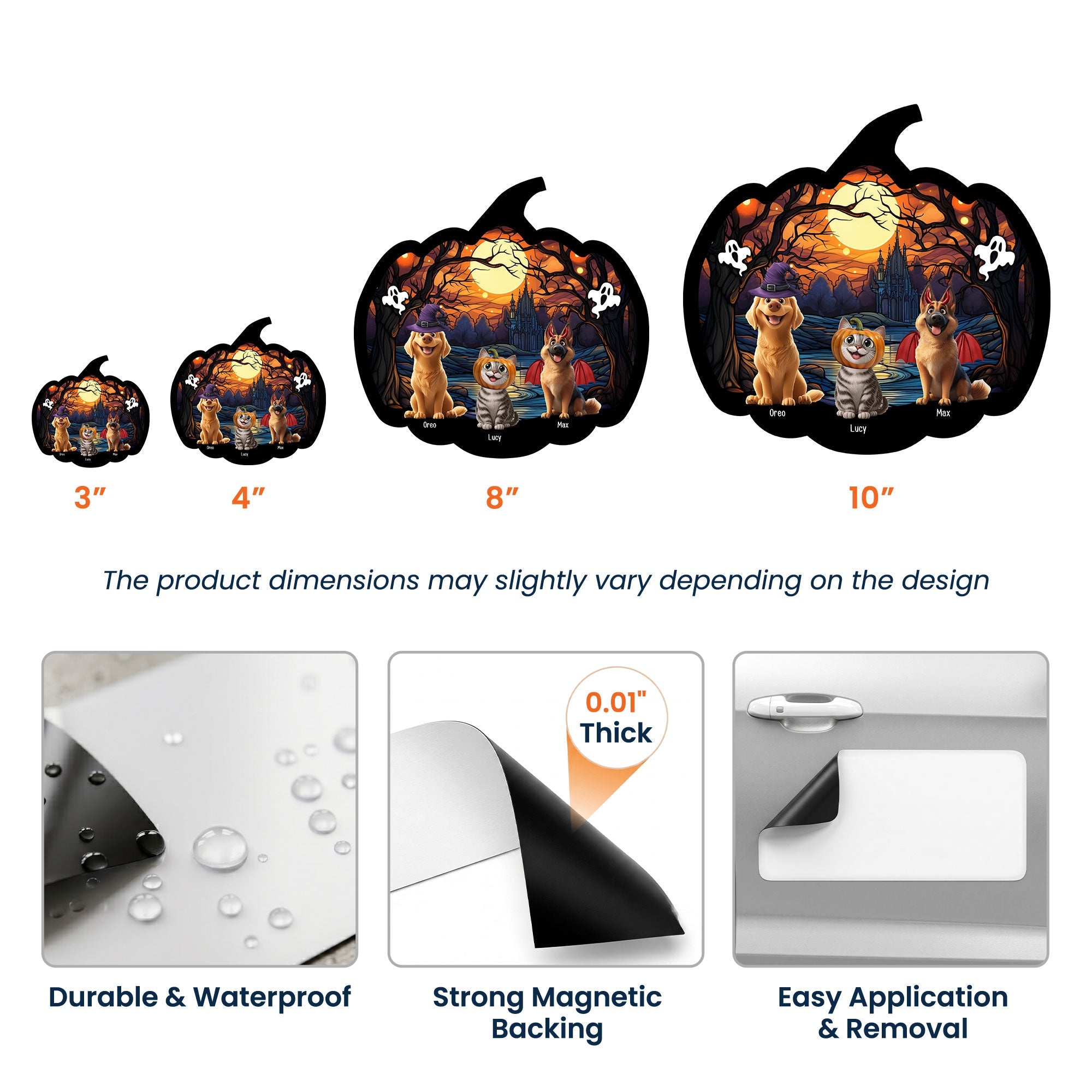 Happy Halloween Pumpkin - Personalized Bumper Sticker