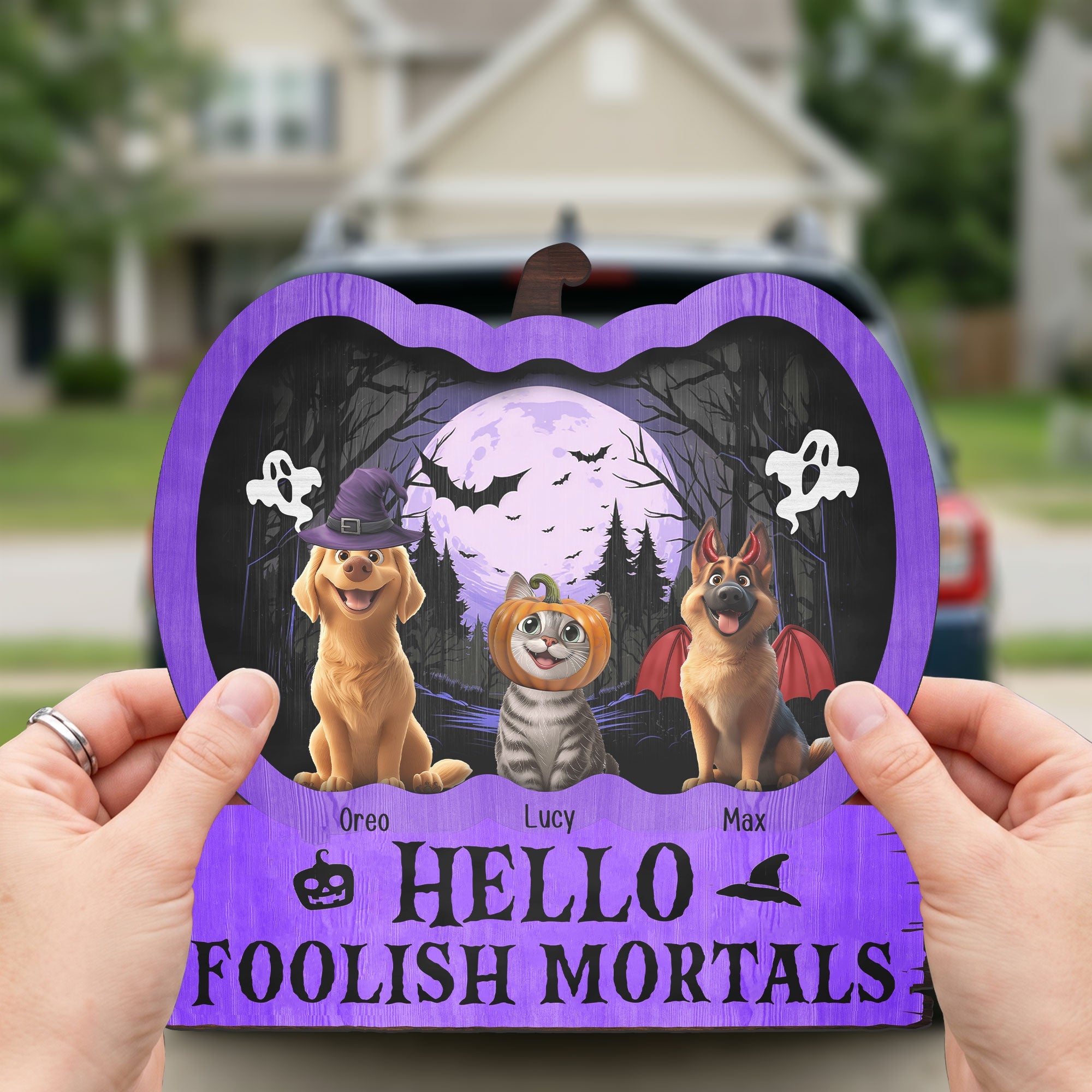 Happy Howloween Pumpkin - Personalized Bumper Sticker