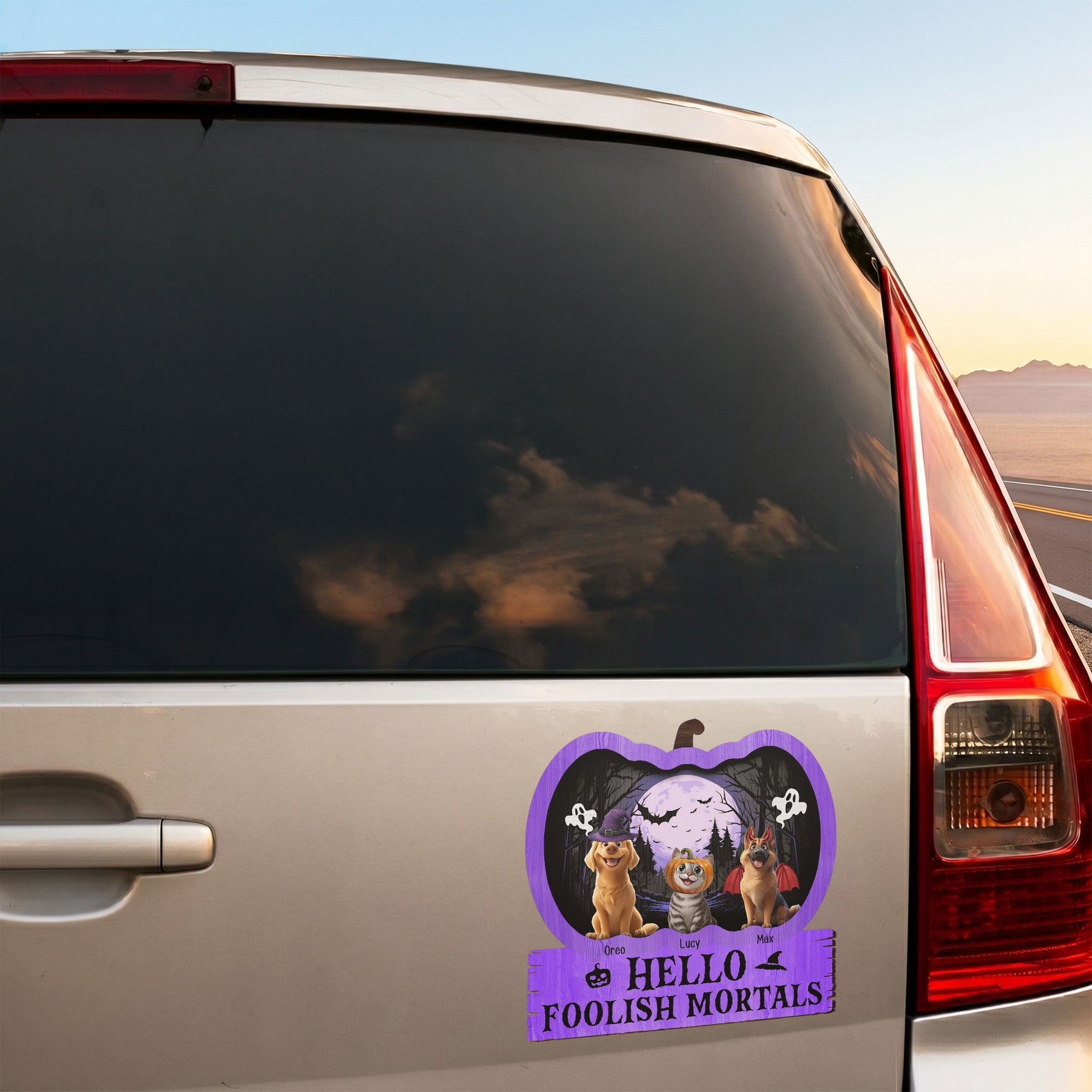 Happy Howloween Pumpkin - Personalized Bumper Sticker