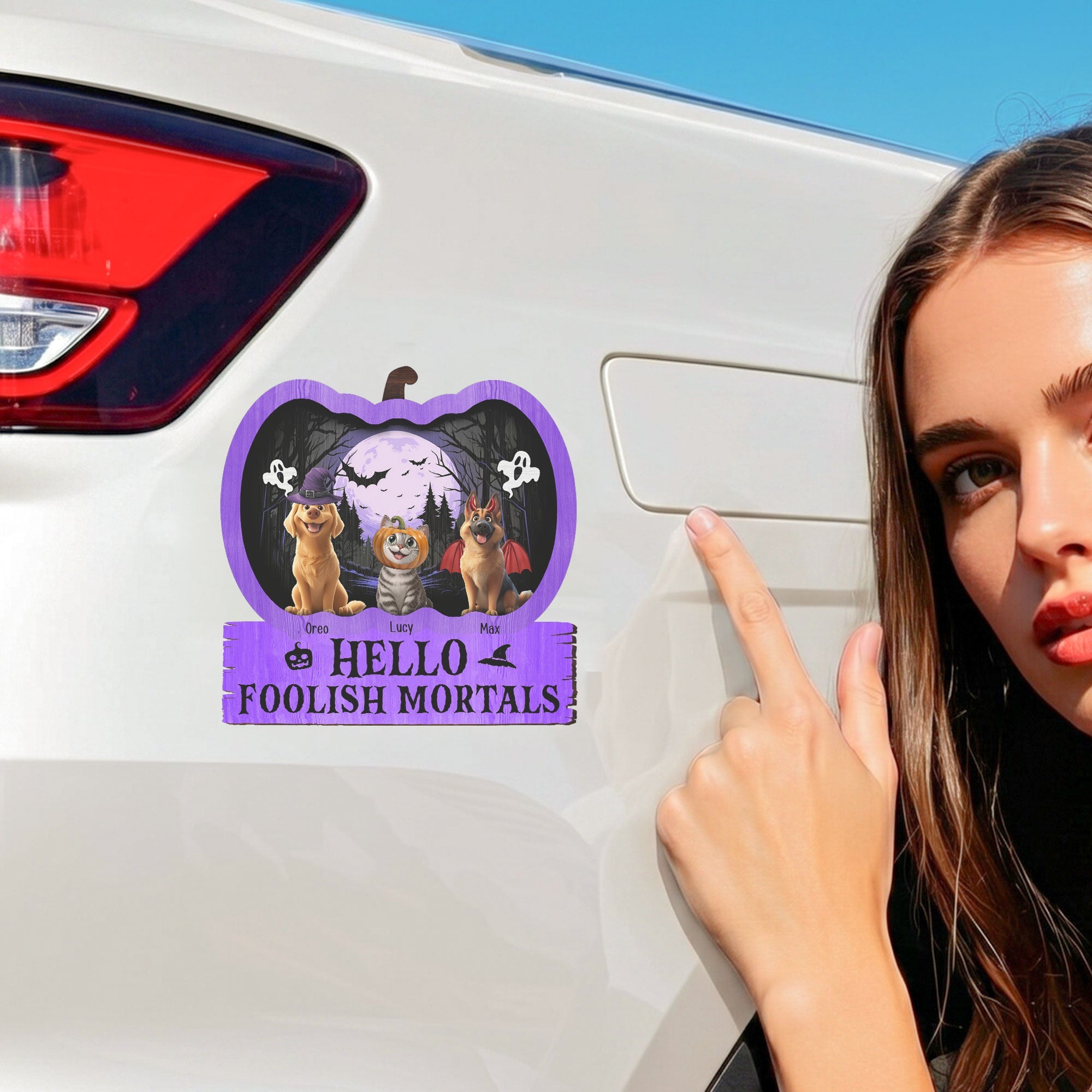 Happy Howloween Pumpkin - Personalized Bumper Sticker