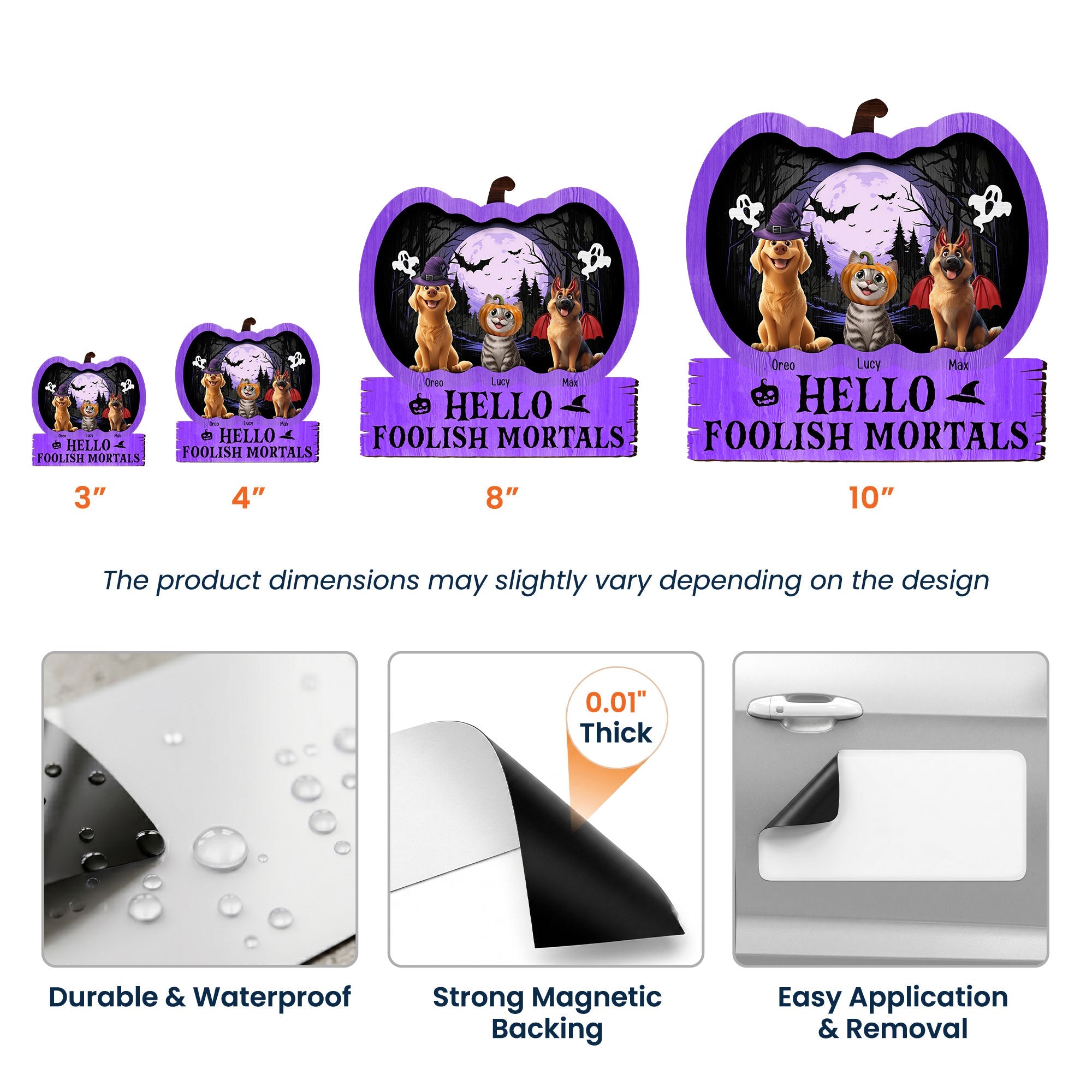 Happy Howloween Pumpkin - Personalized Bumper Sticker