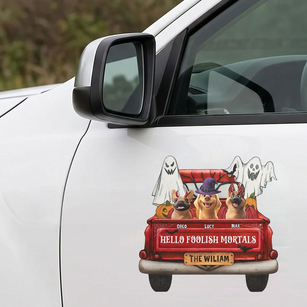 Happy Howloween Pumpkin Truck - Personalized Bumper Sticker