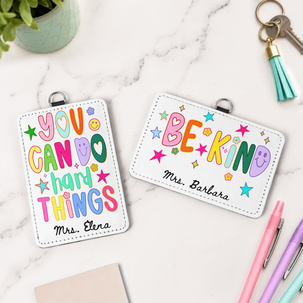 Happy To See Your Face - Personalized Badge Holder