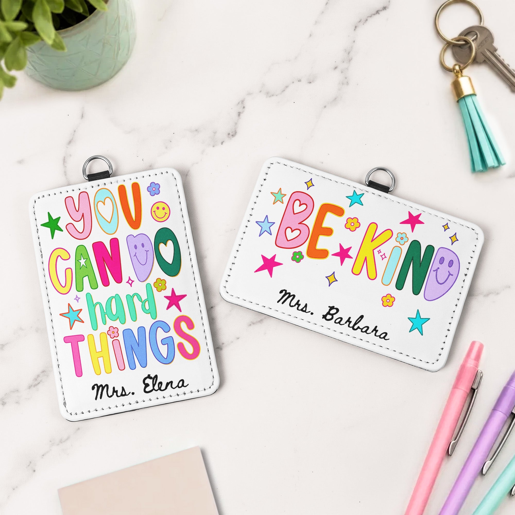 Happy To See Your Face - Personalized Badge Holder