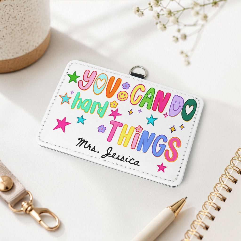 Happy To See Your Face - Personalized Badge Holder