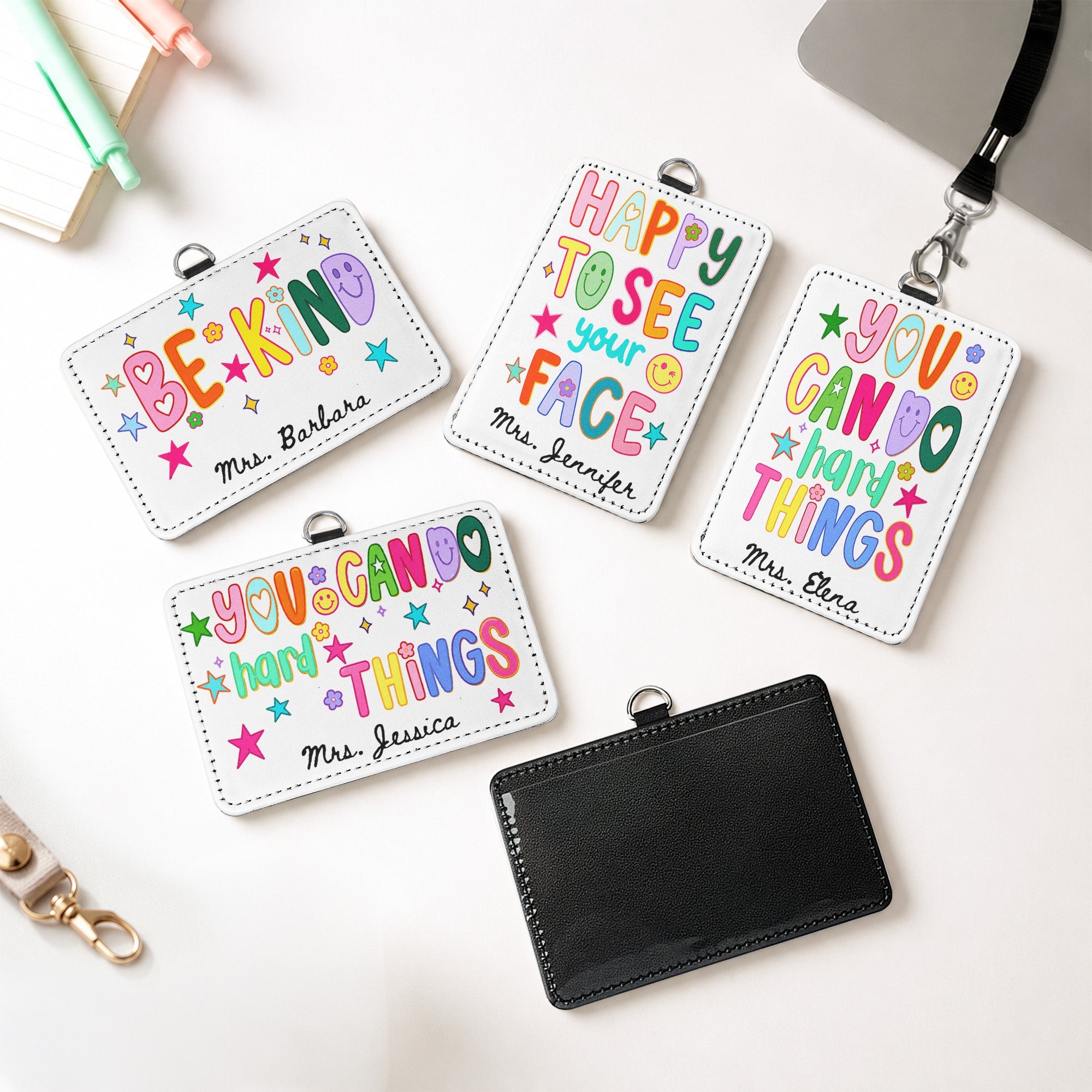 Happy To See Your Face - Personalized Badge Holder