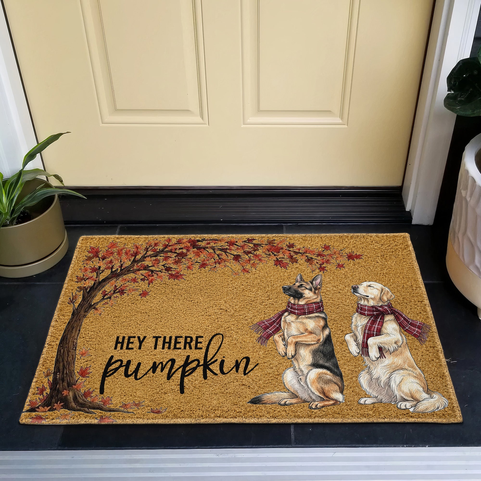 Hey There Pumpkin Autumn Home Decor - Personalized Doormat