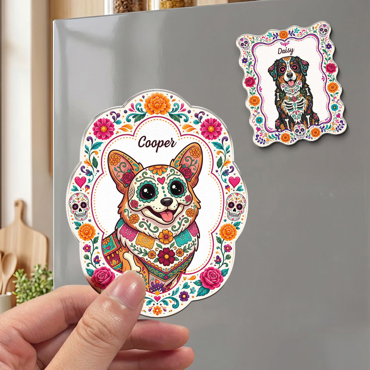 Hispanic Floral Pet Gifts For Pet Owners - Personalized Magnet