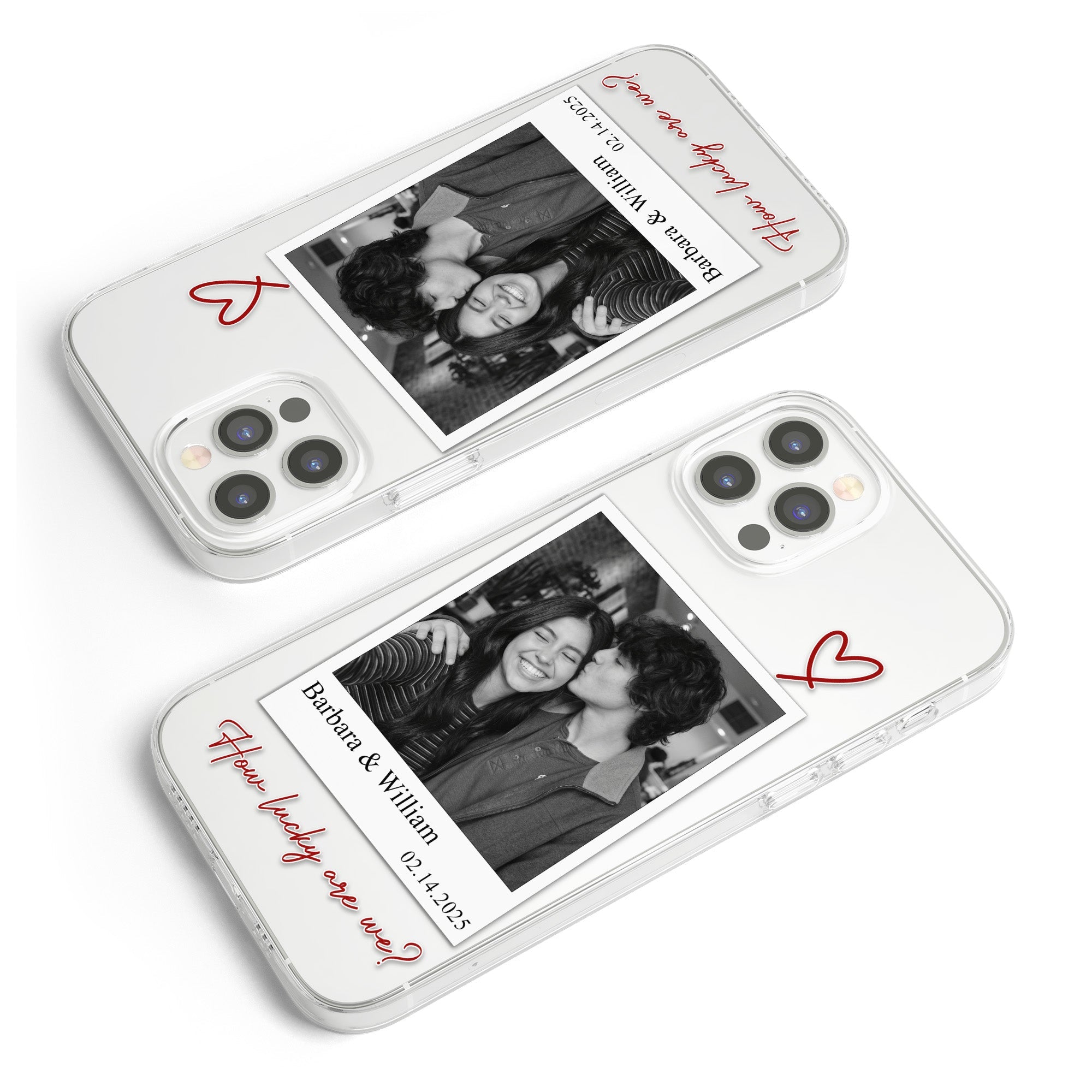 How Lucky Are We Couple Anniversary Gift Custom Photo - Personalized Phone Case