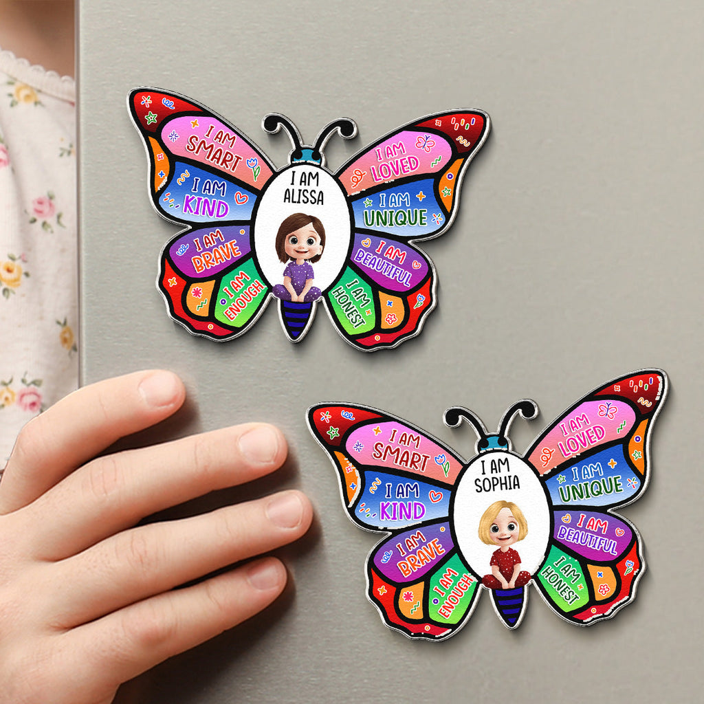I Am Affirmation Butterfly - Personalized Magnet