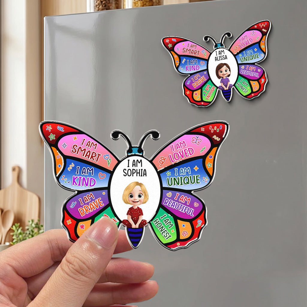 I Am Affirmation Butterfly - Personalized Magnet