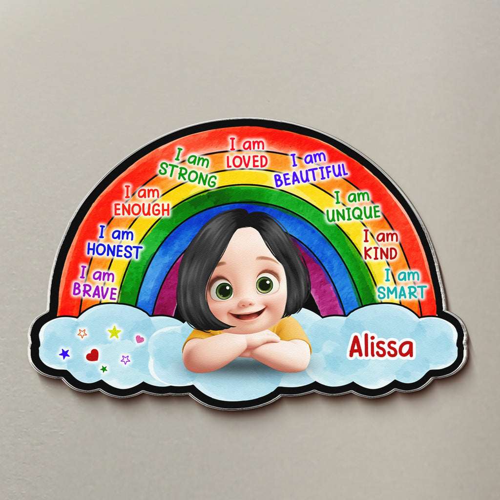 I Am Affirmation Rainbow - Personalized Magnet