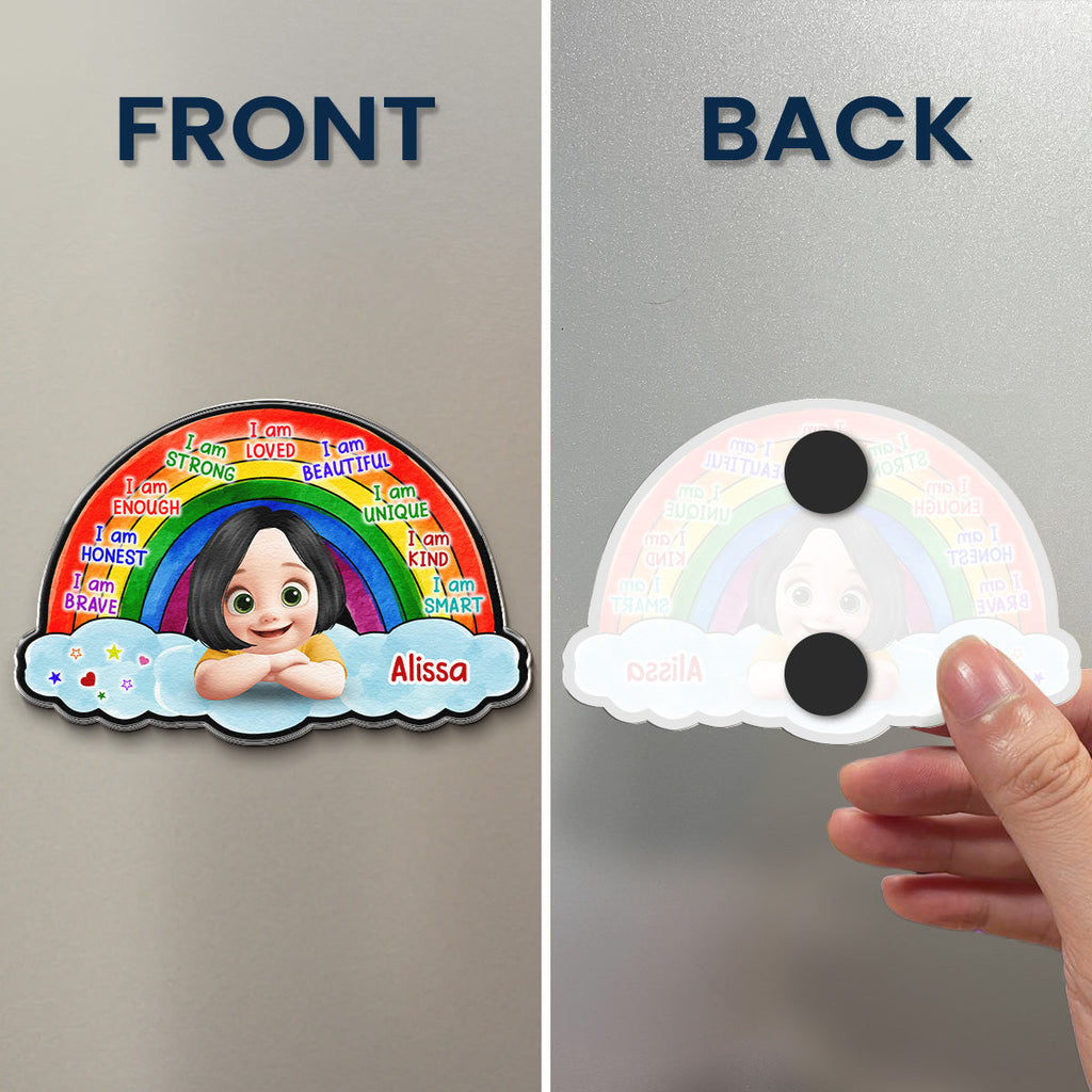 I Am Affirmation Rainbow - Personalized Magnet