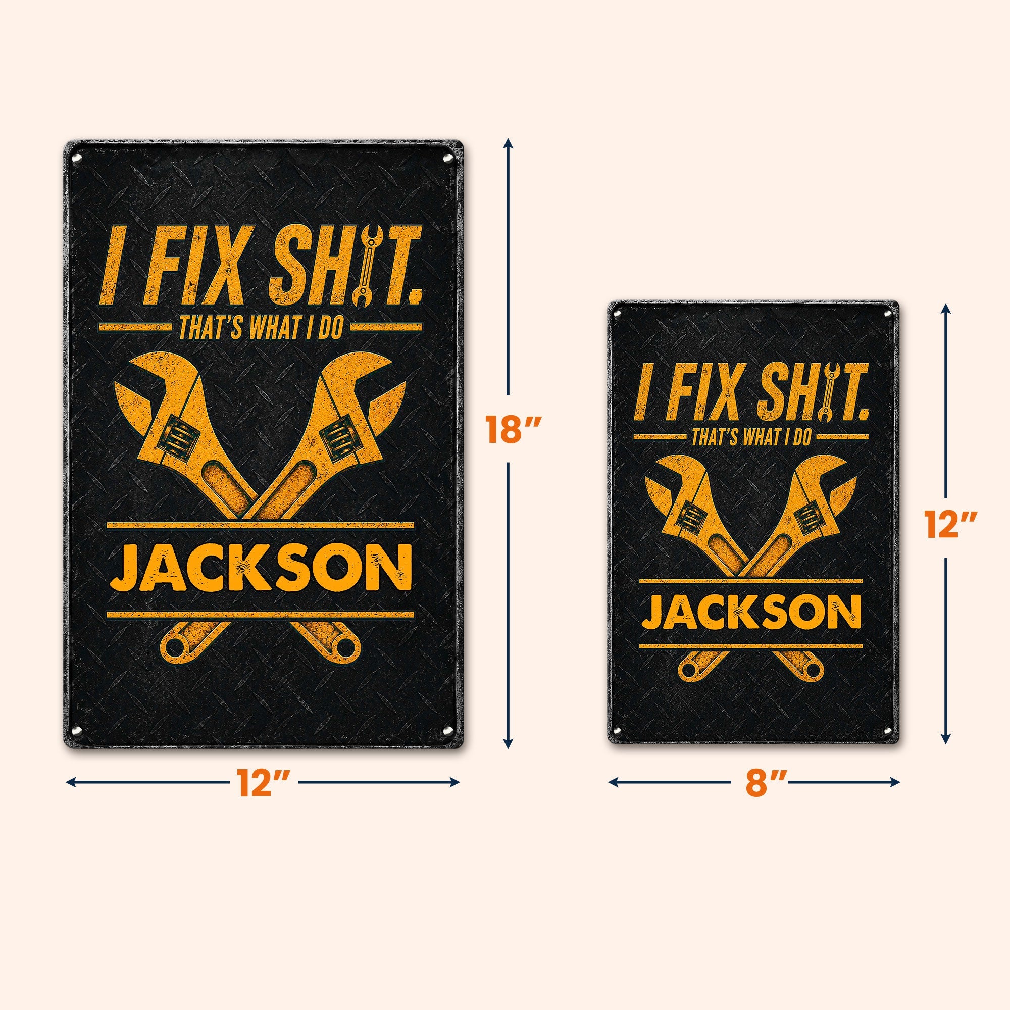 I Fix Sh!T That'S What I Do - Garage Decors For Him, Mechanic Dad, Husband, Grandpa - Personalized Metal Sign