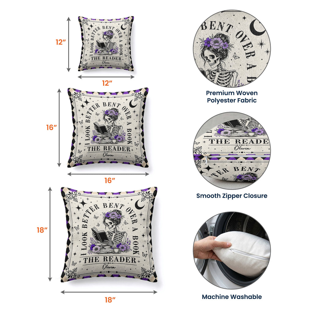 I Look Better Bent Over A Book Gift For The Reader - Personalized Pillow Cover